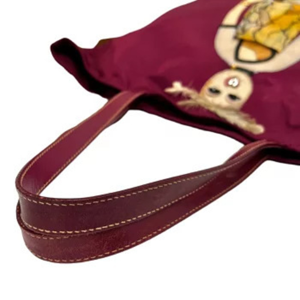 PRADA Tessuto Robot Tote Bag Bordeaux Red - Picture 6 of 10
